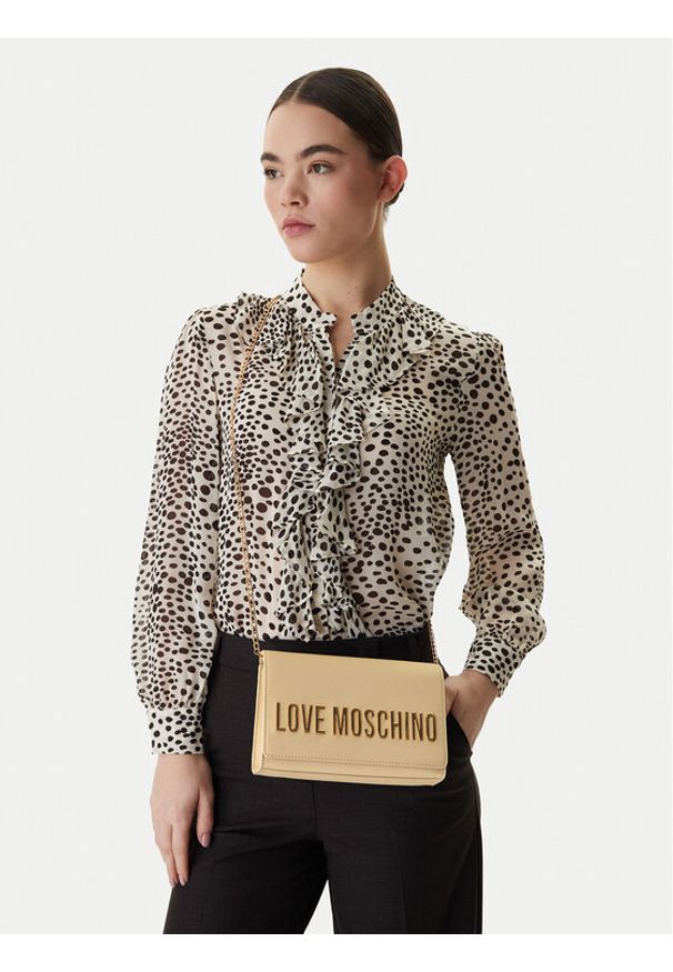 Love Moschino - LOVE MOSCHINO Torebka JC4103PP1OKD0129 Beżowy. Kolor: beżowy. Materiał: skórzane