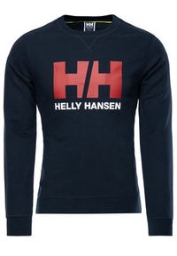 Helly Hansen Bluza Hh Logo Crew 34000 Granatowy Regular Fit. Kolor: niebieski. Materiał: bawełna