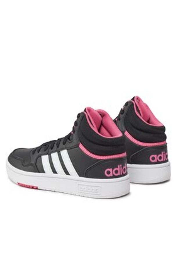 Adidas - adidas Sneakersy Hoops 3.0 Mid Shoes IG7896 Czarny. Kolor: czarny. Materiał: skóra