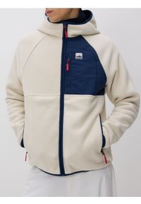 Reserved - Polarowa bluza z kapturem - złamana biel. Typ kołnierza: kaptur. Materiał: polar #1