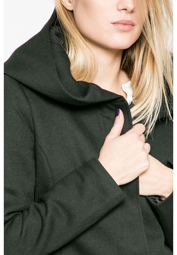 only - Only - Płaszcz. Okazja: na co dzień. Kolor: czarny. Styl: casual