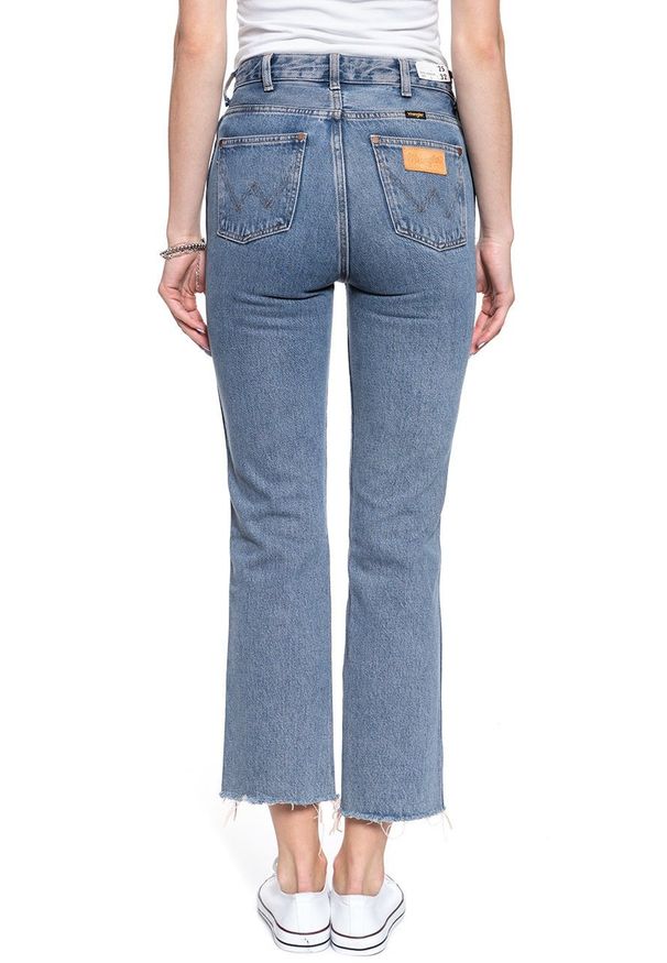 Wrangler - WRANGLER CROP RETRO-STRAIGHT DAMSKIE SPODNIE SUNSET BLUE W27YGF26R 112128214. Styl: retro