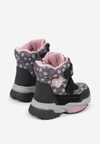 Born2be - Szare Śniegowce w Kwiatki z Sercem i Napisem Alwedina. Okazja: na co dzień. Kolor: szary. Materiał: jeans. Wzór: napisy, kwiaty. Sezon: zima. Styl: casual, elegancki #3