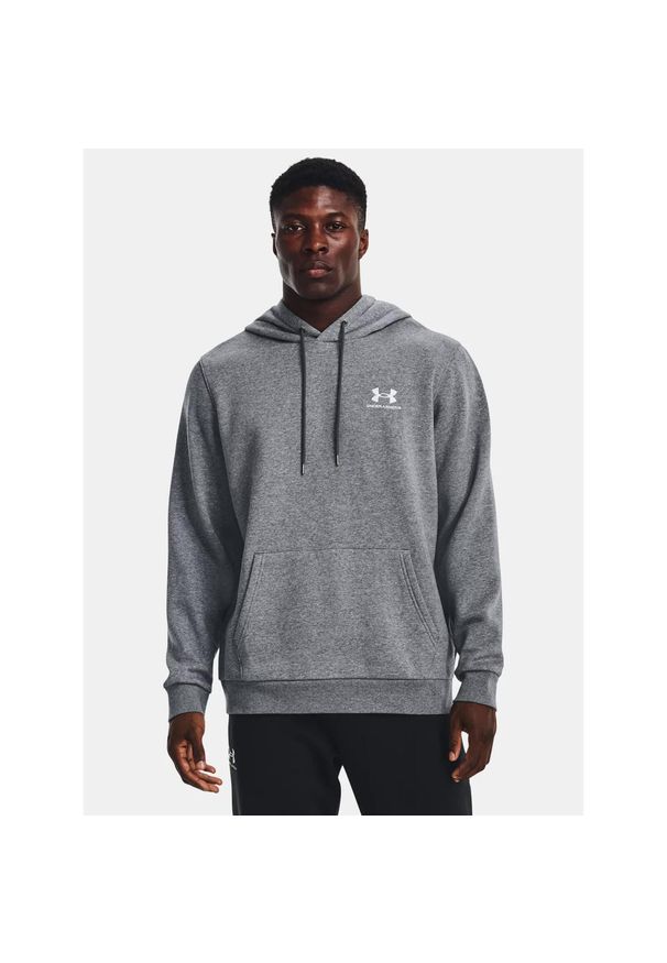 Under Armour - Bluza fitness męska UNDER ARMOUR Icon Fleece Hoodie z kapturem. Typ kołnierza: kaptur. Kolor: szary. Sport: fitness