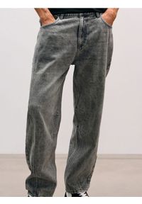 Sinsay - Jeansy barrel leg - szary. Kolor: szary #1