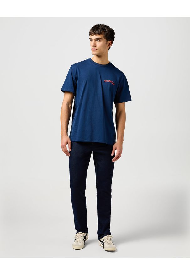 Wrangler - MESKIE SPODNIE WRANGLER TEXAS SLIM MOONLIGHT RINSE 112362474. Okazja: do pracy. Sezon: lato. Styl: elegancki, klasyczny