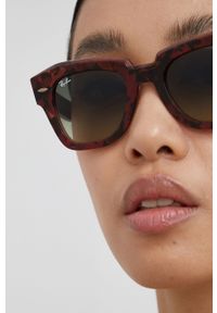 Ray-Ban Okulary przeciwsłoneczne 0RB2186 damskie kolor bordowy. Kolor: czerwony #5