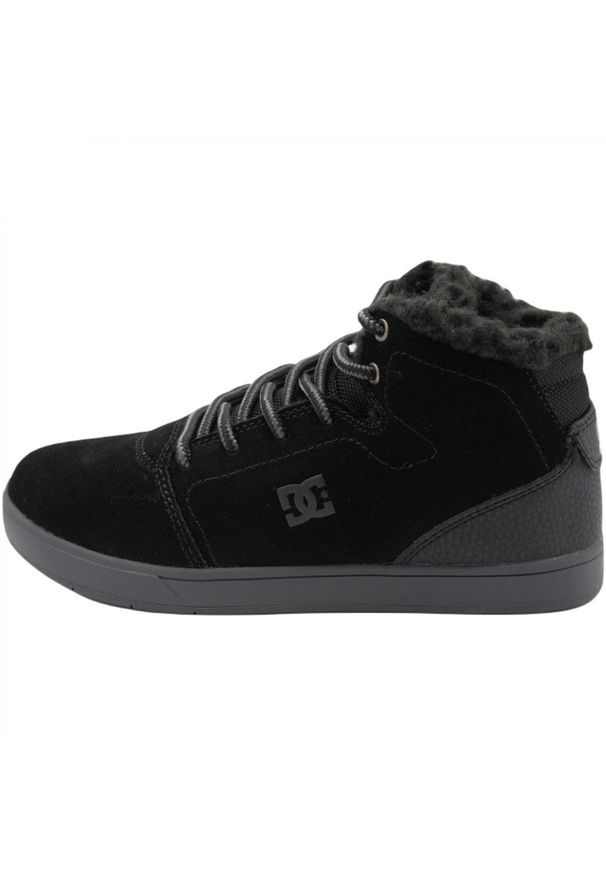 Buty DC Shoes Crisis WNTWinter Mid-Top, Dzieci. Kolor: czarny. Materiał: materiał, zamsz