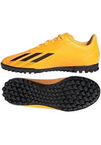 Adidas - Buty piłkarskie adidas X Speedportal.4 Tf Jr GZ2448 pomarańczowe żółcie. Zapięcie: sznurówki. Kolor: pomarańczowy. Materiał: syntetyk, guma. Sport: piłka nożna