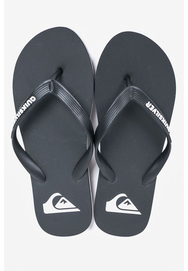 Quiksilver - Japonki. Nosek buta: okrągły. Kolor: czarny. Materiał: materiał, guma. Wzór: gładki