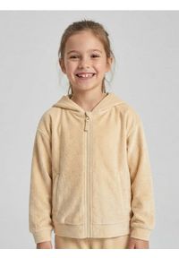 Sinsay - Bluza zip hoodie - beżowy. Kolor: beżowy #1