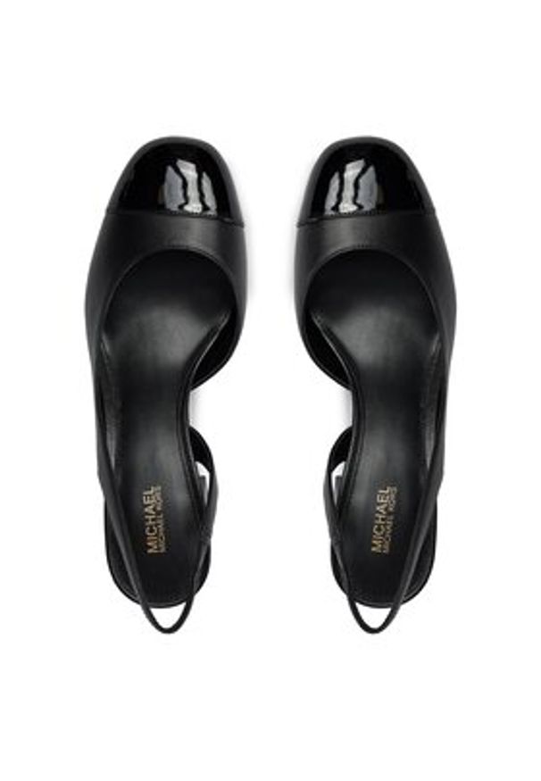 MICHAEL Michael Kors Czółenka Perla Flex Sling Pump 40R4PLMP1L Czarny. Kolor: czarny. Materiał: skóra