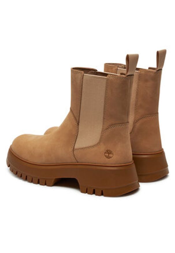 Timberland Sztyblety Mid Pull On Boot TB0A6FCHEN71 Beżowy. Kolor: beżowy. Materiał: nubuk, skóra