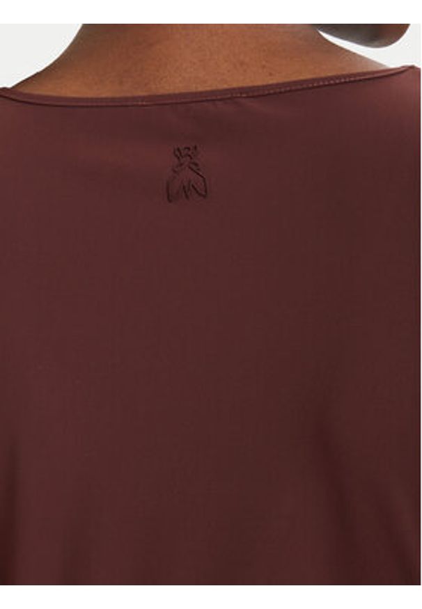 Patrizia Pepe Sukienka codzienna 2M4542/J419-M564 Brązowy Slim Fit. Okazja: na co dzień. Kolor: brązowy. Materiał: syntetyk. Typ sukienki: proste. Styl: casual