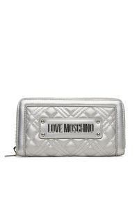 Love Moschino - Duży Portfel Damski LOVE MOSCHINO. Kolor: srebrny