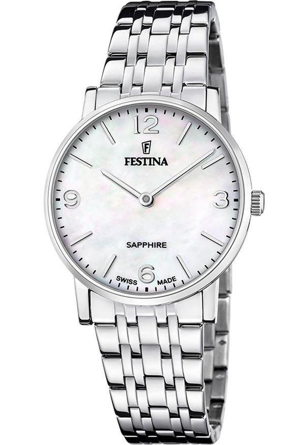 Zegarek damski Festina F20047-2 srebrny. Kolor: srebrny