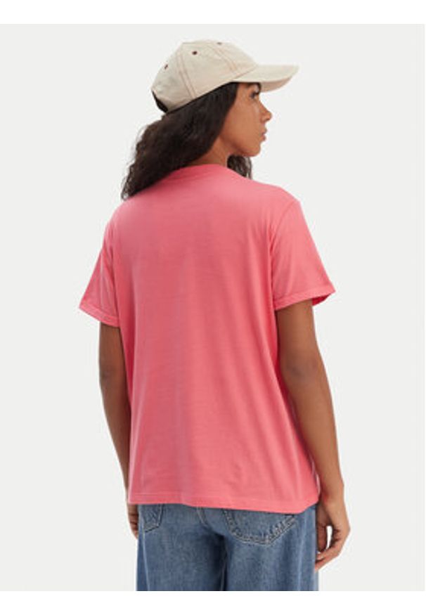 Roxy T-Shirt Oceanregular ERJZT06078 Różowy Regular Fit. Kolor: różowy. Materiał: bawełna