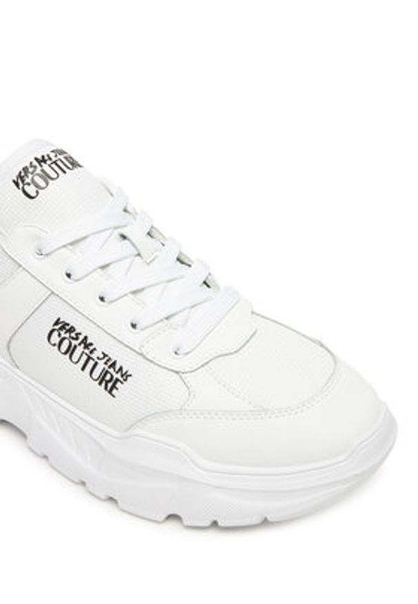 Versace Jeans Couture Sneakersy 78YA3SC1 Biały. Kolor: biały. Materiał: skóra