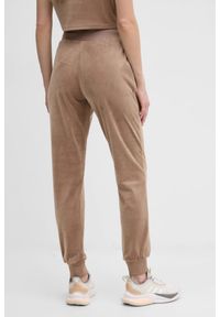 Guess - GUESS Brązowe damskie spodnie welurowe Couture, Rozmiar XS. Kolor: brązowy. Materiał: welur #5