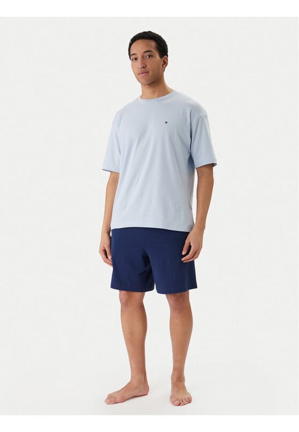TOMMY HILFIGER - Tommy Hilfiger Piżama UM0UM03649 Niebieski Regular Fit. Kolor: niebieski. Materiał: bawełna