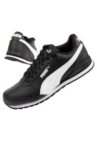 Buty Puma St Runner v3 M 384855 06 czarne. Okazja: na co dzień. Kolor: czarny. Materiał: materiał, skóra. Szerokość cholewki: normalna. Sport: turystyka piesza