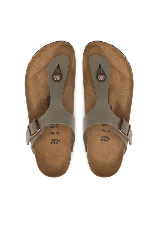 Birkenstock Japonki Gizeh Bs 0043393 Szary. Kolor: szary. Materiał: skóra