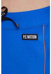 P.E Nation legginsy damskie z aplikacją. Kolor: niebieski. Materiał: dzianina. Wzór: aplikacja