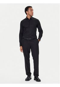 BOSS Koszula H-Hank 50490934 Czarny Slim Fit. Kolor: czarny. Materiał: bawełna