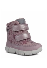 Geox Śniegowce dziecięce kolor różowy. Nosek buta: okrągły. Zapięcie: rzepy. Kolor: różowy. Szerokość cholewki: normalna #2