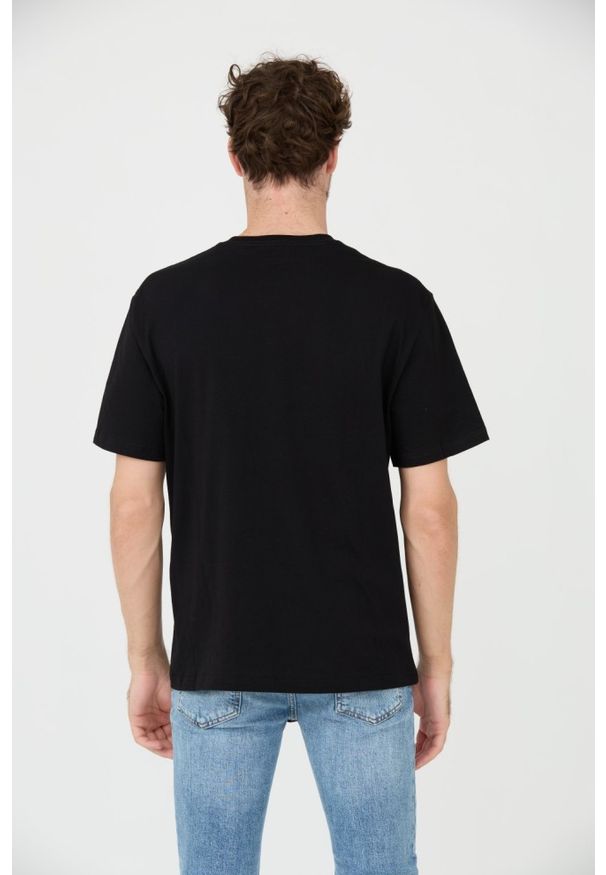 Just Cavalli - JUST CAVALLI Czarny męski T-shirt R Patch JC, Rozmiar L. Kolor: czarny
