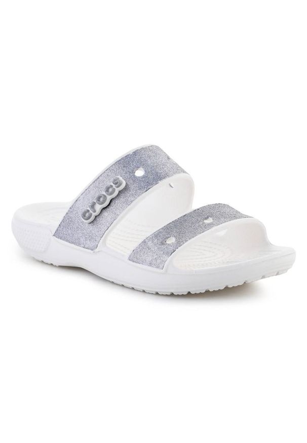 Crocs Klapki Classic Croc Glitter Ii Sandal W 207769-90H szare. Kolor: szary. Materiał: materiał. Sezon: lato