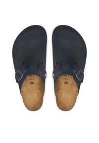 Birkenstock Klapki Boston 1026108 Granatowy. Kolor: niebieski. Materiał: skóra, welur #6