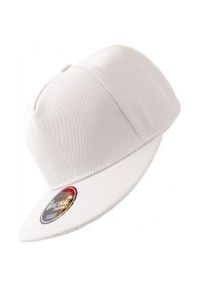 ATLANTIS - 5 Panel Snapback Baseball Cap. Kolor: biały