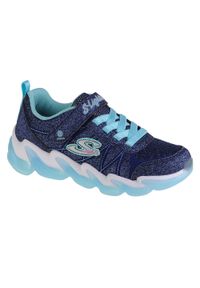 skechers - Buty do chodzenia dziewczęce, Skechers Hyper Surge. Zapięcie: sznurówki. Kolor: niebieski. Materiał: materiał, syntetyk. Szerokość cholewki: normalna. Model: Skechers Sport. Sport: turystyka piesza
