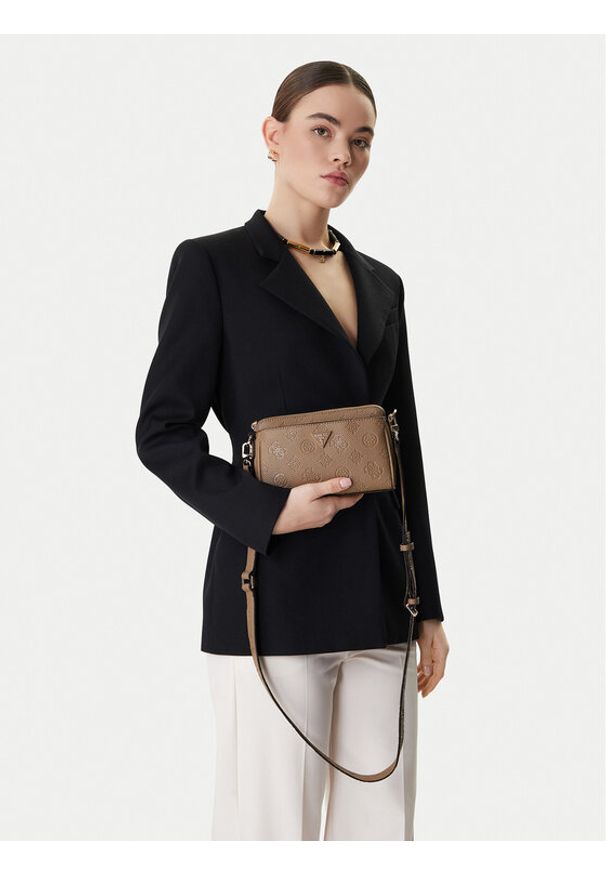 Guess Torebka Cresidia II Mini HWPD98 88720 Brązowy. Kolor: brązowy. Materiał: skórzane