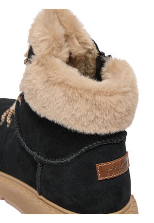 Rieker Trzewiki CEO-70402-00 Czarny. Kolor: czarny. Materiał: skóra, zamsz