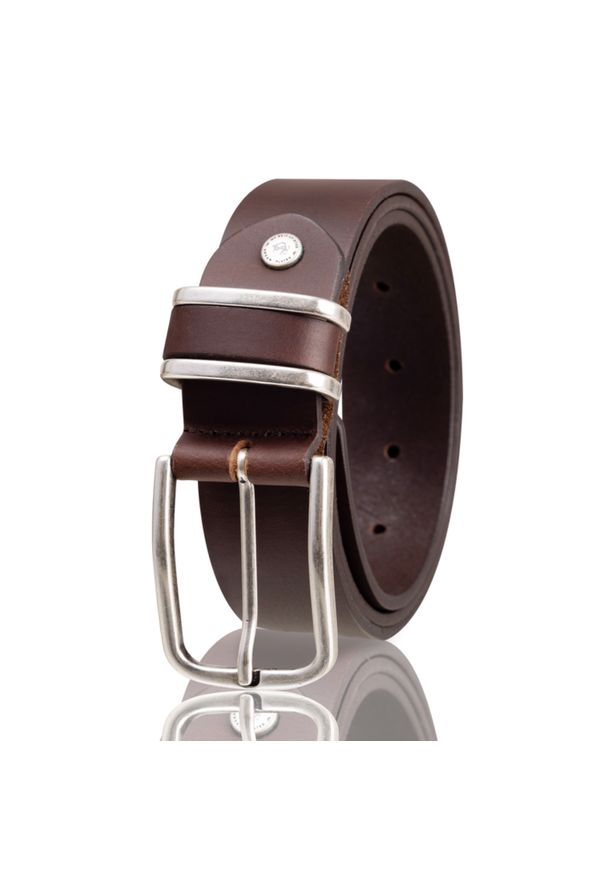 Tom Tailor - TOM TAILOR PASEK SKÓRZANY TG1046R69/690 35mm Gürtel Q.1869 0690 DARKBROWN. Materiał: skóra. Wzór: paski. Styl: klasyczny