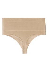 Intica - Stringi modelujące z wysokim stanem elastyczne na co dzień Maiu. Stan: podwyższony. Kolor: beżowy. Materiał: tkanina, materiał