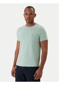 TOMMY HILFIGER - Tommy Hilfiger T-Shirt MW0MW10800 Zielony Slim Fit. Kolor: zielony. Materiał: bawełna #1