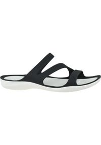 Klapki damskie Crocs Swiftwater Sandal W. Kolor: czarny. Materiał: guma, materiał, syntetyk