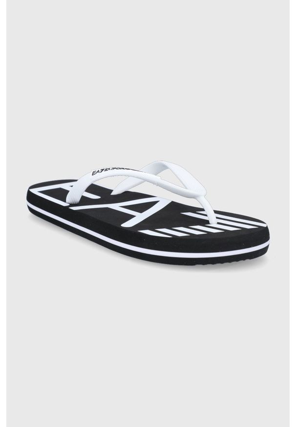 EA7 Emporio Armani Japonki męskie kolor czarny. Kolor: czarny. Materiał: materiał, guma