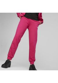 Spodnie Puma Power Tape, Kobiety. Kolor: różowy. Materiał: dresówka. Sport: fitness