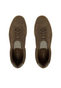 Clarks Sneakersy CraftRally Ace 26183361 Khaki. Kolor: brązowy. Materiał: zamsz, skóra #4