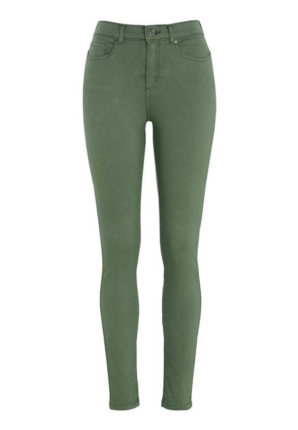 Cellbes Spodnie Paris ciemne khaki female zielony 46L. Kolor: zielony. Długość: krótkie