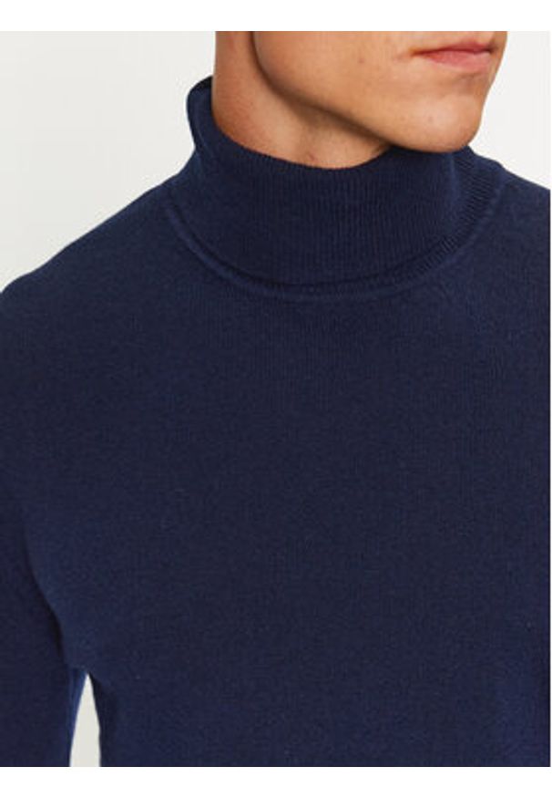 United Colors of Benetton - United Colors Of Benetton Golf 1002U2180 Granatowy Regular Fit. Typ kołnierza: golf. Kolor: niebieski. Materiał: wełna