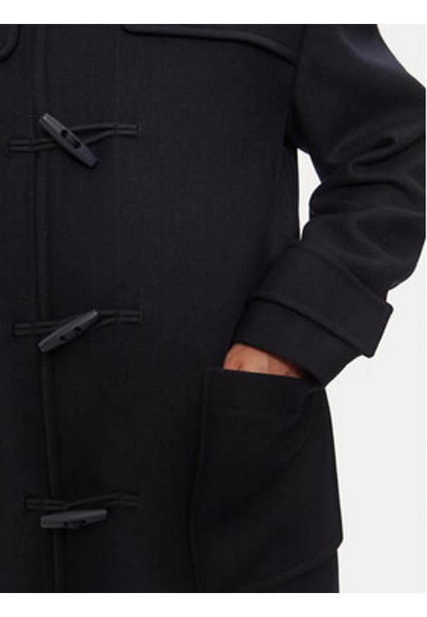 BOSS Płaszcz wełniany 50528188 Granatowy Regular Fit. Kolor: niebieski. Materiał: syntetyk