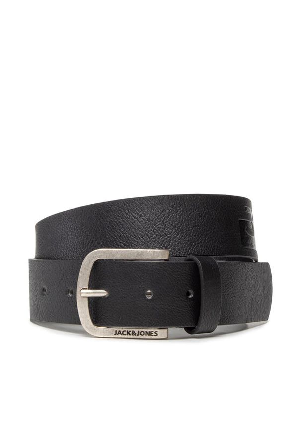 Jack & Jones - Jack&Jones Pasek Męski Jacharry Belt Noos 12120697 Czarny. Kolor: czarny. Materiał: skóra