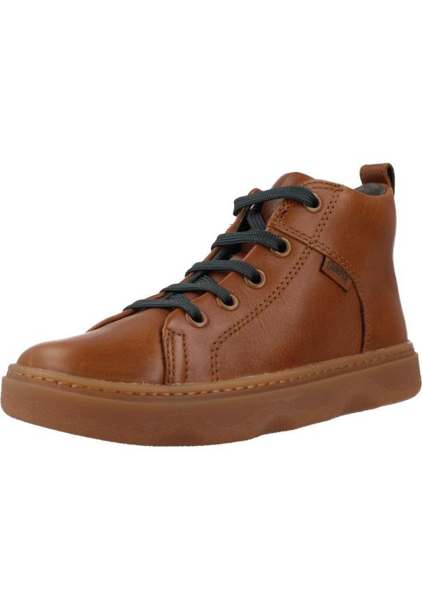 Camper - Buty CAMPER KIDDO Brązowy. Kolor: brązowy. Materiał: skóra, tkanina. Sport: turystyka piesza