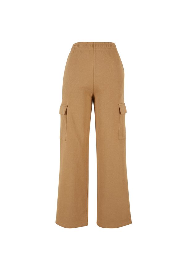 Damskie spodnie dresowe loose fit Urban Classics. Kolor: beżowy. Materiał: dresówka. Długość: długie