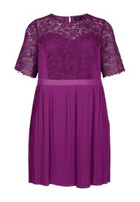 Zizzi Sukienka koktajlowa M58842A Fioletowy Regular Fit. Kolor: fioletowy. Styl: wizytowy #6